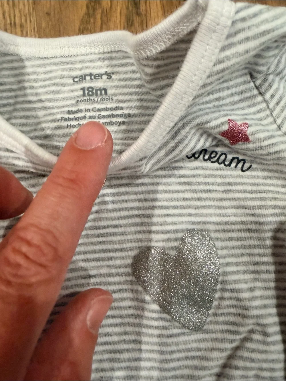 Carter’s baby girl sparkly long sleeve shirt